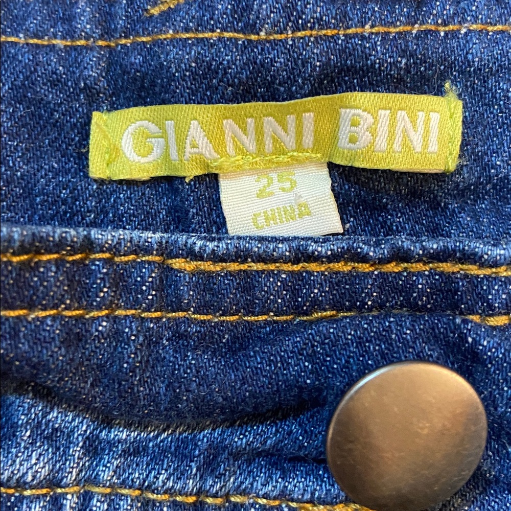 Gianni Bini High Rise Denim Jeans Wide Leg with Belt - Picture 4 of 9